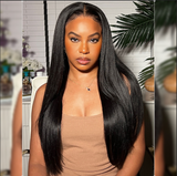 Remy Hair High Quality 5x5 HD Lace Closure Raw Hair Wig - Light Yaki
