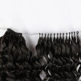 【Seamless Crochet Braids】Soft Feather Crochet Hair Extention 100% Human Hair - Burmese Curly with Spiral Curl Ends