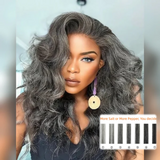 5x5/13x4 Transparent Lace Front Pre-plucked Salt and Pepper Gray Color Wig - Body Wave Wavy