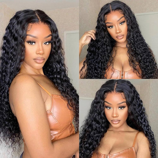 9x6/7x5 Closure Pre-Cut HD Swiss Lace Lace Upgraded Hairline Glueless Wig - Water Wave