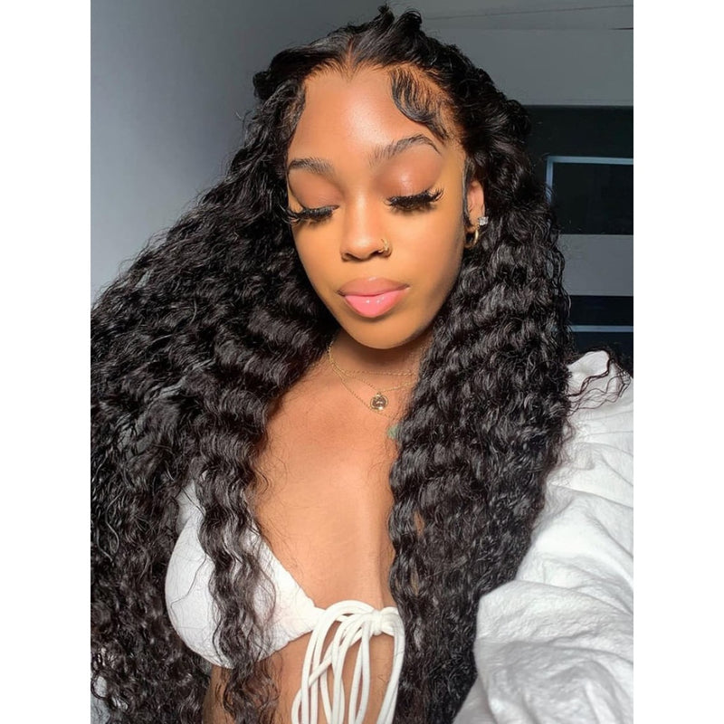 "LAGOS" M-Shaped HAIRLINE 360 HD Lace Invisible Strap Wig - Deep Wave