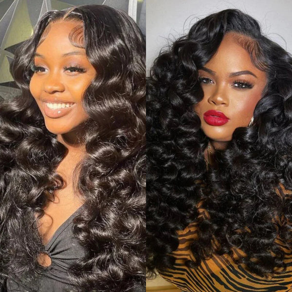 360 Transparent Lace Pre-plucked Hairline 250% Density Wig with Invisible Strap - Deep Loose Wave