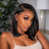 HD Lace 13x6 Fitted Cap Ear Tap BOB Wig - Straight