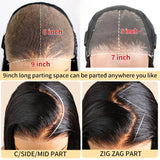 9x6/7x5 Closure Pre-Cut HD Swiss Lace Lace Upgraded Hairline Glueless Wig - Kinky Straight