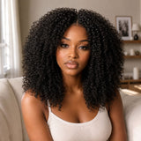9x6/7x5 Closure Pre-Cut HD Swiss Lace Lace Upgraded Hairline Glueless Wig - Afro Kinky Curly
