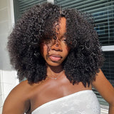 9x6/7x5 Closure Pre-Cut HD Swiss Lace Lace Upgraded Hairline Glueless Wig - Afro Kinky Curly