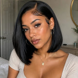 HD Lace 13x6 Fitted Cap Ear Tap BOB Wig - Straight
