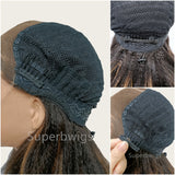 9x6 HD Swiss Lace Upgraded Hairline C-shape Ear Glueless BOB Wig with Drawstring - Burmese Curly