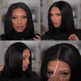 Hazel Full Lace Transparent Lace Human Hair Wig - Straight Bob