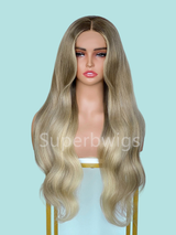 【LUX HAIR】5x5/13x4 HD Swiss Lace Pre-plucked Ombre Highlight Color 180% Human Hair Wig - Wavy