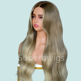 【LUX HAIR】5x5/13x4 HD Swiss Lace Pre-plucked Ombre Highlight Color 180% Human Hair Wig - Wavy