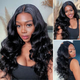 4x4/13x4/13x6/Full Frontal/360/Full Lace Transparent Lace Jet Black 1# Color Wig - Body Wave