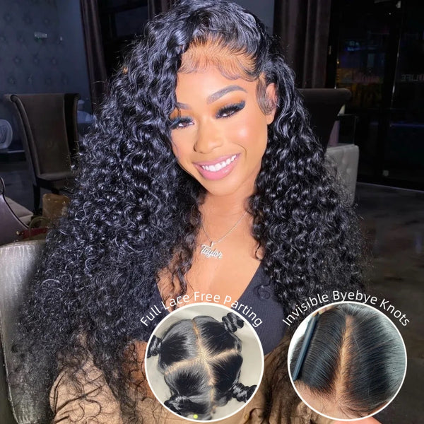 Bye~Bye~KNOTS FULL LACE HD LACE HUMAN HAIR WIG - CURLY