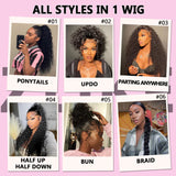 WHOLE LACE NO MESH HD LACE HUMAN HAIR WIG WITH  Invisible Strap - Loose Wave