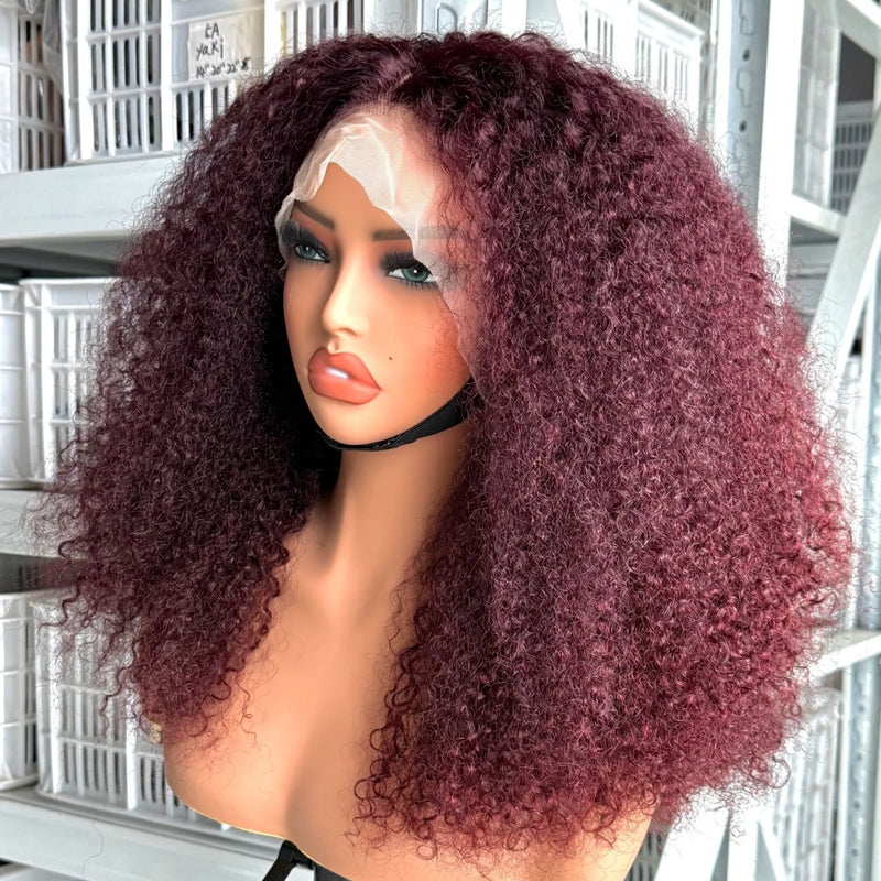 【Flash Sale】4x4/13x4 Transparent Lace Front Pre-plucked Hairline 250% Density Bob Wig - Afro Kinky Curly