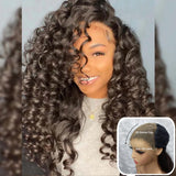 "3D DOME CAP" 9x6 HD Lace Upgraded Hairline C-shape Ear Glueless Wig with Drawstring - Bouncy Curl