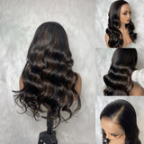 "370 Fitted Cap" HD LACE FRONT Highlight Color WIG WITH Invisible Strap - Body Wavy