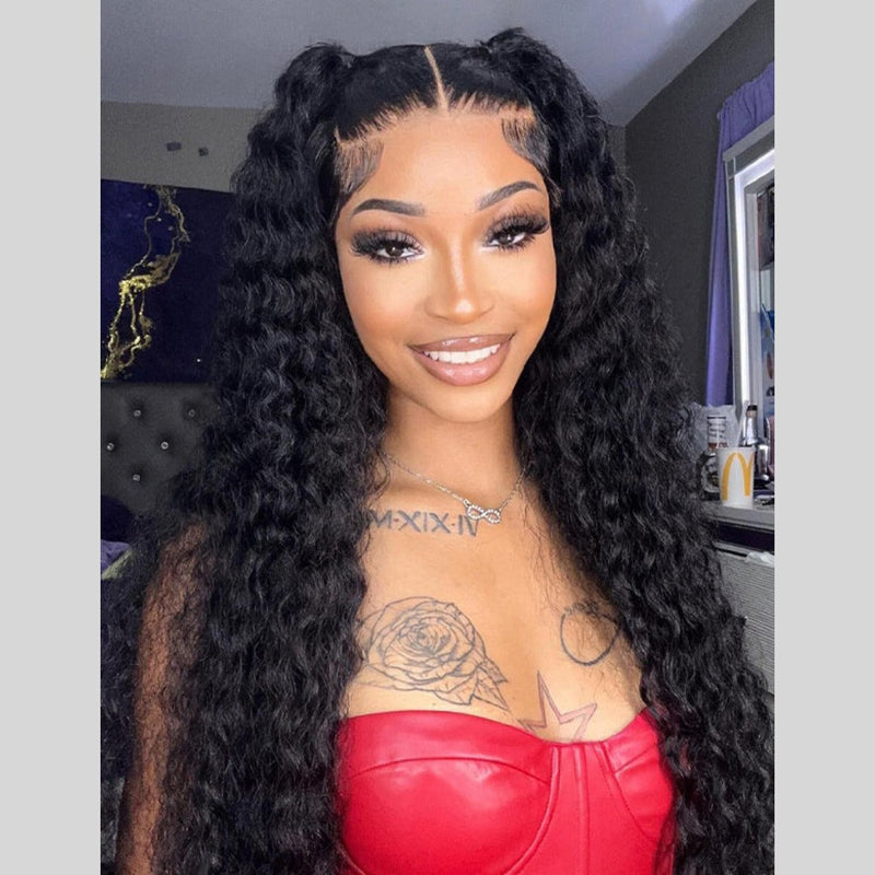 “Whole Air Cap” 5x5 /13x6  Fitted Bye~Bye~KNOTS HD Lac Wig - Deep Wave