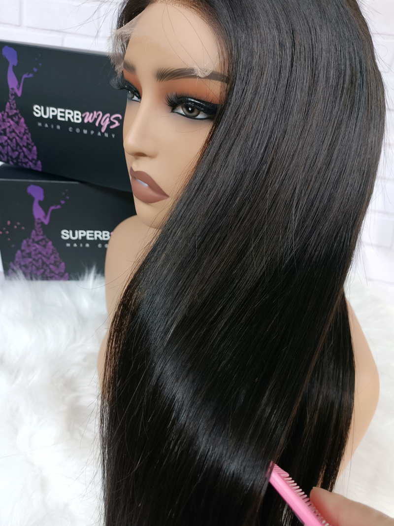 VIETNAMESE 5x5 HD Swiss Lace Pre-plucked 180%200%250% Closure Wig - Straight