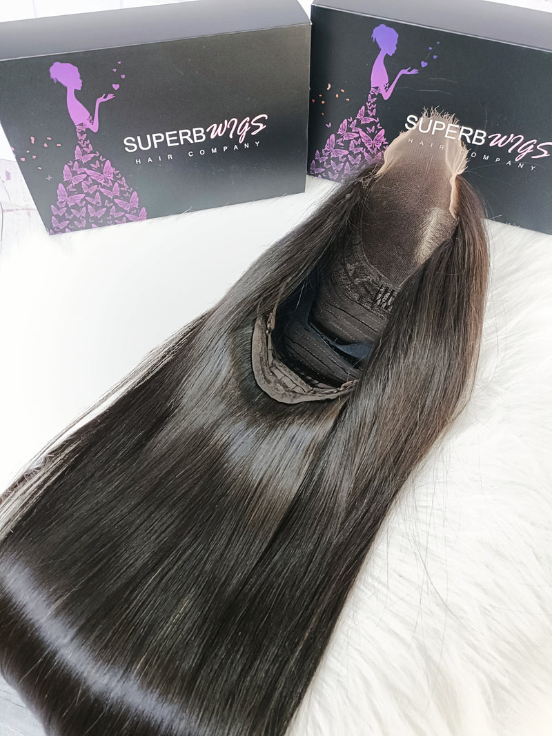 VIETNAMESE 5x5 HD Swiss Lace Pre-plucked 180%200%250% Closure Wig - Straight