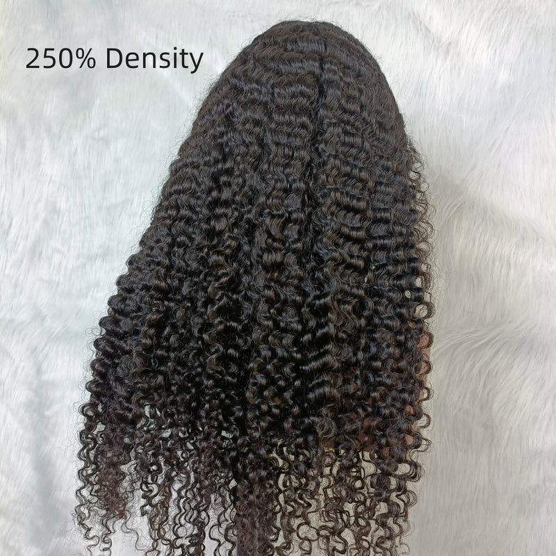 360 HD/Transparent Lace Pre-Plucked Human Hair Wigs with Transparent Drawstring - Burmese Curly
