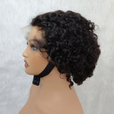 "LAGOS" M-Shaped HAIRLINE 13x4/13X6 HD/Transparent Lace Front Pixie Cut Wig - Curly
