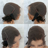 "LAGOS" M-Shaped HAIRLINE 13x4/13X6 HD/Transparent Lace Front Pixie Cut Wig - Curly