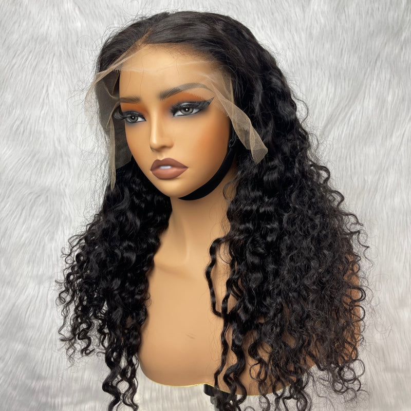 【Solo-Piece】"BYEBYE KNOTS" 13x6 Full Frontal HD Lace Upgraded Preplucked 20inch 250%Wig - Loose Curl