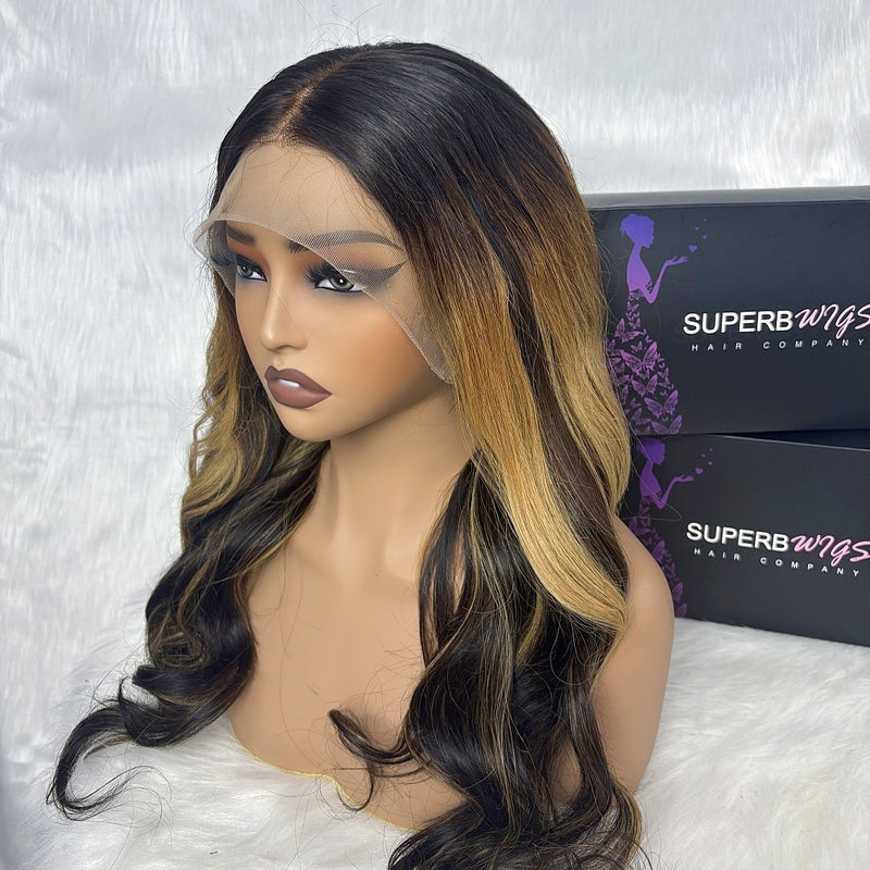 360 HD Lace Upgraded Pre-Plucked Hairline Wig with Transparent Drawstring - Body Wave Wavy