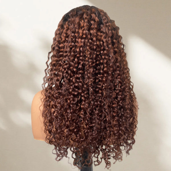 360 Transparent Lace Preplucked Hairline Ombre Color Wig - Curly