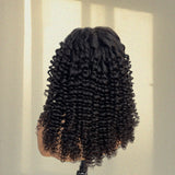 【Upgraded】PreCut 4-Line Invisible Strap 360 HD Lace Wig - Kinky Spanish Curl