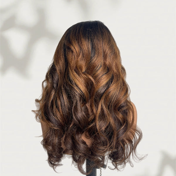 Bye~Bye~KNOTS HD Lace 13x6 Frontal Upgraded Hairline Highlight Color Wig - Yaki Wave