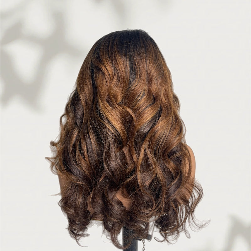 Bye~Bye~KNOTS HD Lace 13x6 Frontal Upgraded Hairline Highlight Color Wig - Yaki Wave