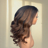 13x4/13x6 HD Lace Full Frontal Highlight Color with Drawstring Wig - Yaki Wave