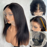 【Solo-Piece】360 Transparent Lace Preplucked 16inch 150% Wig - Yaki Straight