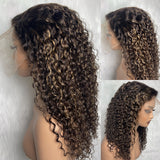 【Flash Sale】13x6 HD Lace Upgraded Hairline Pre-plucked Highlight 150% 180% 250% Wig - Deep Curly