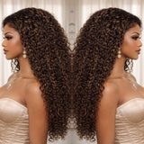 【Flash Sale】13x6 HD Lace Upgraded Hairline Pre-plucked Highlight 150% 180% 250% Wig - Deep Curly