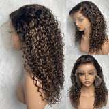 【Flash Sale】13x6 HD Lace Upgraded Hairline Pre-plucked Highlight 150% 180% 250% Wig - Deep Curly