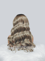 【LUX HAIR】5x5/13x4 HD Swiss Lace Pre-plucked Ombre Highlight Color 180% Human Hair Wig - Body Wave