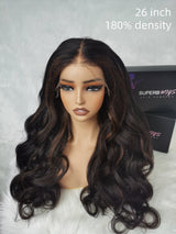 Bye~Bye~KNOTS HD Swiss Lace 13x6 Fitted Cap Ear Tap Highlight Color Wig - Kinky Wave