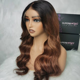 13x6 HD Swiss Lace Front LAGOS HAIRLINE Ombre Color Wig - Body Wave