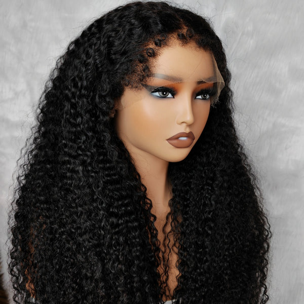 "LAGOS" M-Shaped HAIRLINE 13x6 HD Lace Front Wig - Curly with Curly Edge