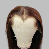"LAGOS" M-Shaped HAIRLINE 13x6 HD Lace Front Brown Color Wig - Straight