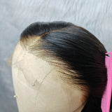 【Solo-Piece】"BYEBYE KNOTS" 13x6 Full Frontal HD Lace Upgraded Preplucked 14inch 130%Wig - Light Yaki Straight