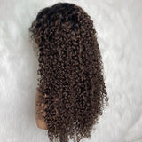 【Solo-Piece】13x6 HD Lace LAGOS Hairline 22inch 250% Ombre Brown Wig - Deep Curly