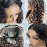 【Solo-Piece】13x6 HD Lace LAGOS Hairline 22inch 250% Ombre Brown Wig - Deep Curly