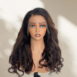 HD Lace 13x6 Fitted Cap Ear Tap Highlight Color Wig - Yaki Wave