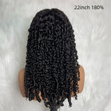 "3D DOME CAP" 9x6 HD Lace Upgraded Hairline C-shape Ear Glueless Wig with Drawstring - Kinky Burmese Curly with Spiral Curls End