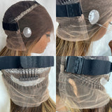 【Solo-Piece】360 HD Lace Preplucked 14inch 150% Super Preplucked Highlight Color Invisible Strap Wig - Straight
