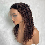 【Solo-Piece】360 Transparent Lace Ombre Color 18inch 150% Wig - Curly